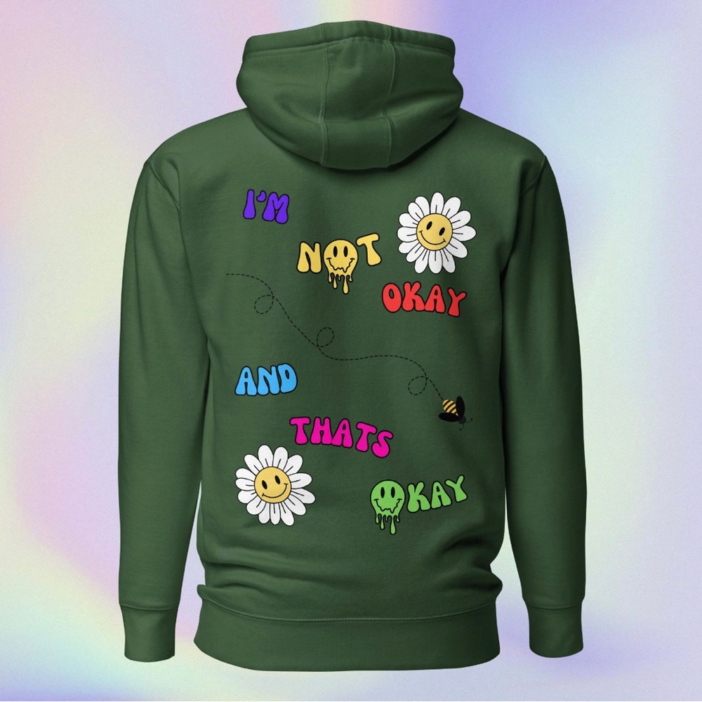 Unisex Wellness Hoodie Share Positive Messages to the World with a Trippy Hoodie